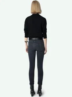Cheap Zadig & Voltaire Tina Cropped Skinny Jeans Washedblack